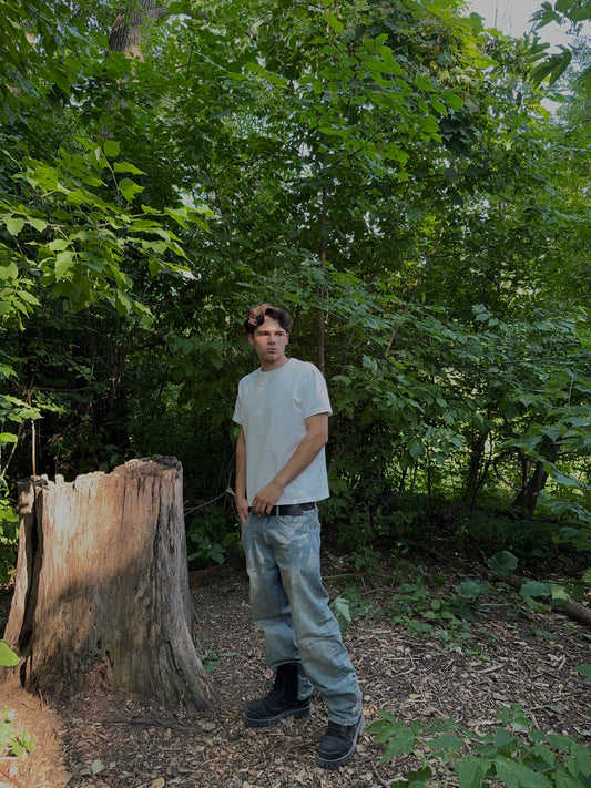 Slim fit t-shirt blanc