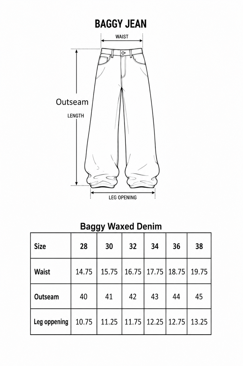 Waxed Denim Baggy