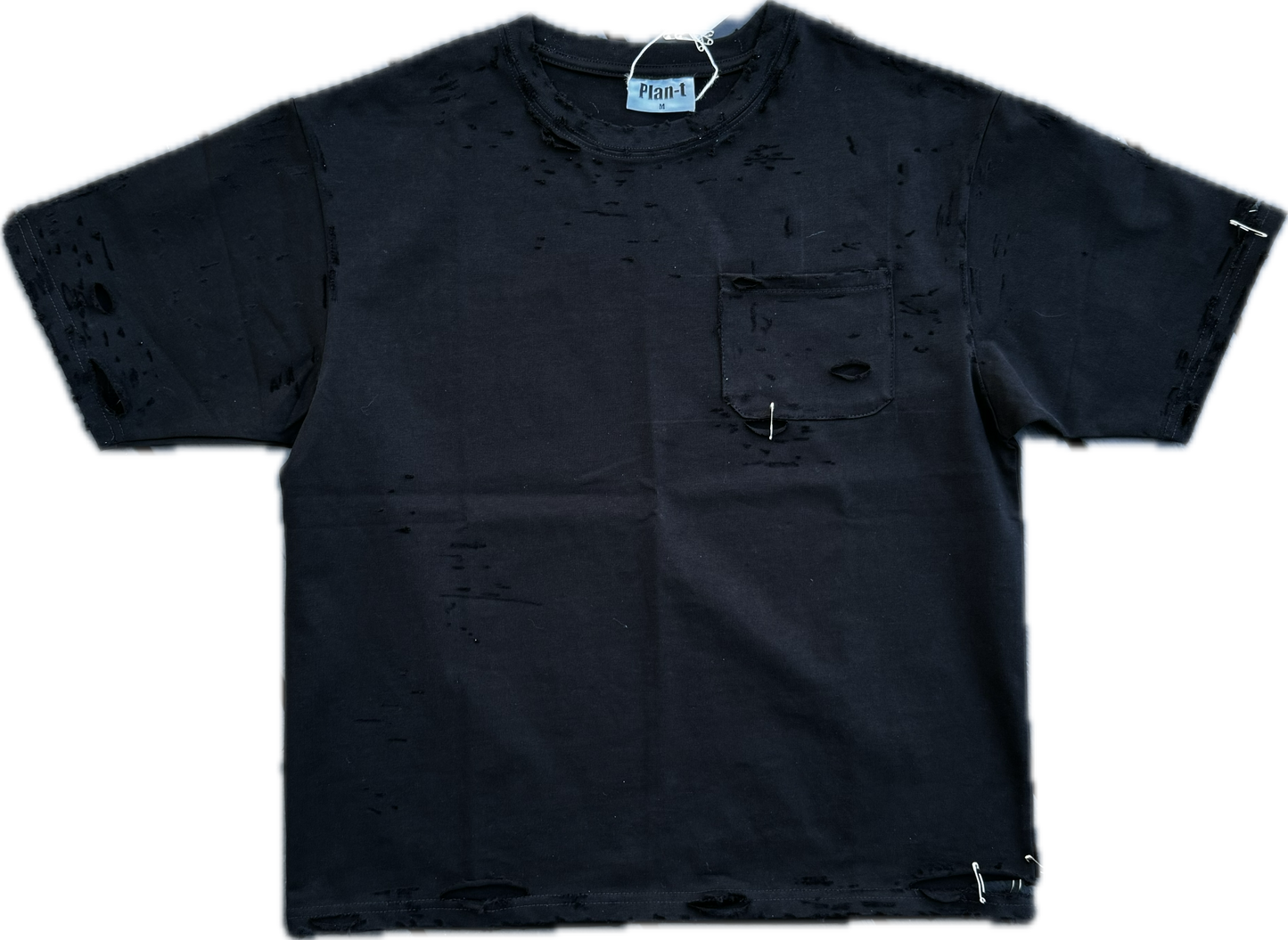 Distressed Pocket Tee Noir